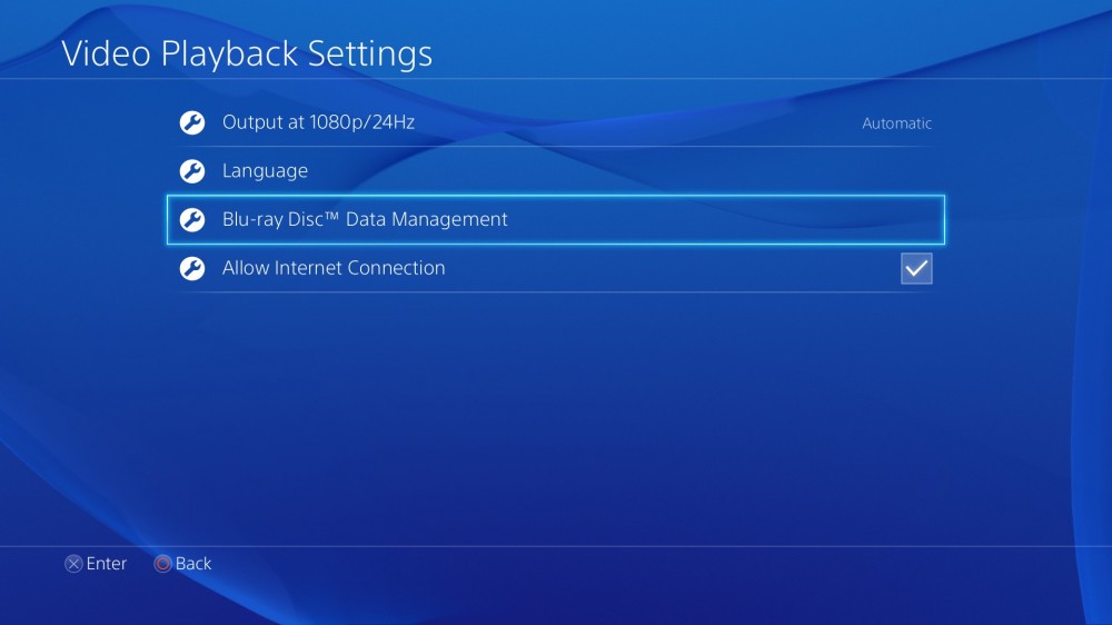 PS4 Firmware v1.70 - Blu-Ray Options