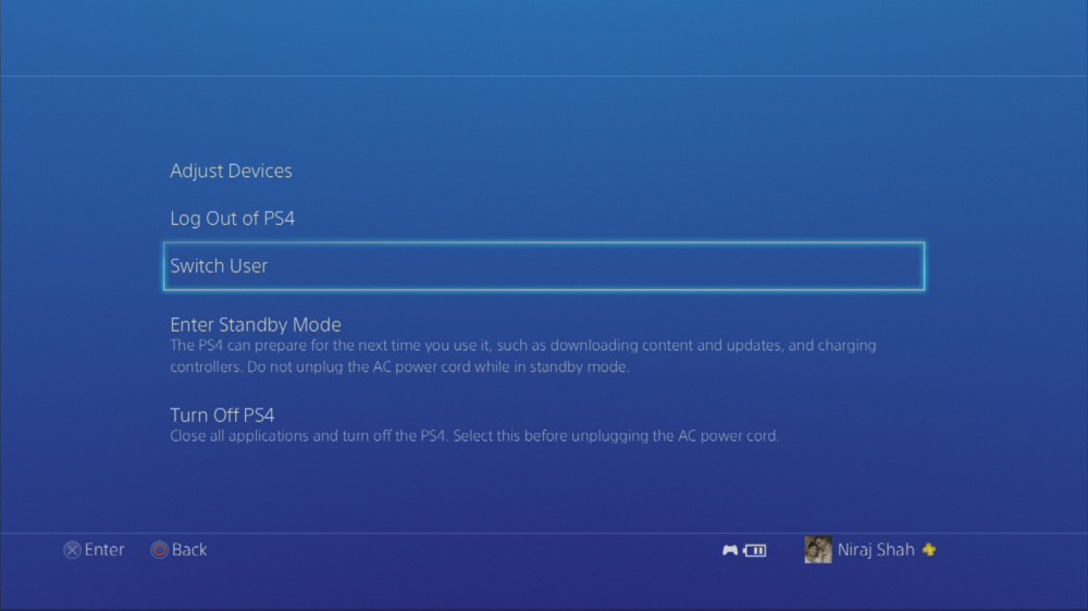 PS4 Firmware v1.70 - Switch User
