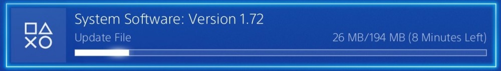 PS4 Firmware 1.72 Screen