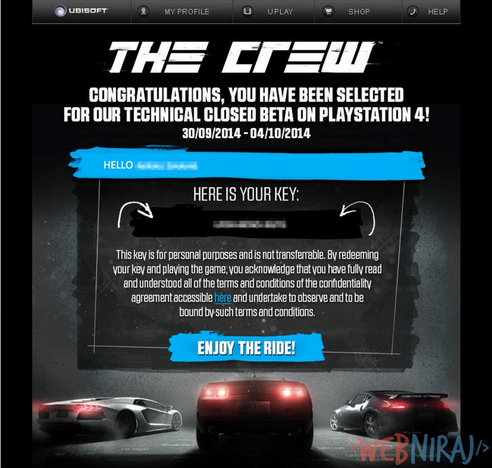 The Crew Closed Beta Invite