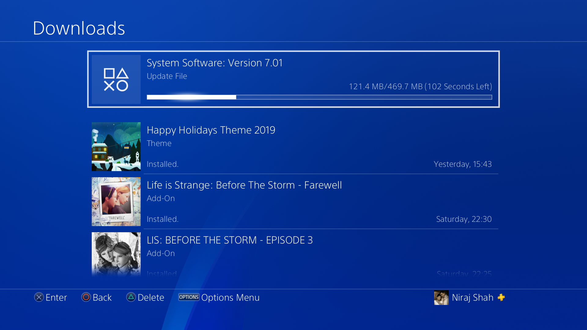 how to check download history on ps4