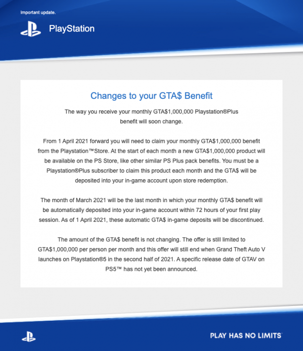 GTA V Benefits for PlayStation Plus Changing Next Month XTREME PS