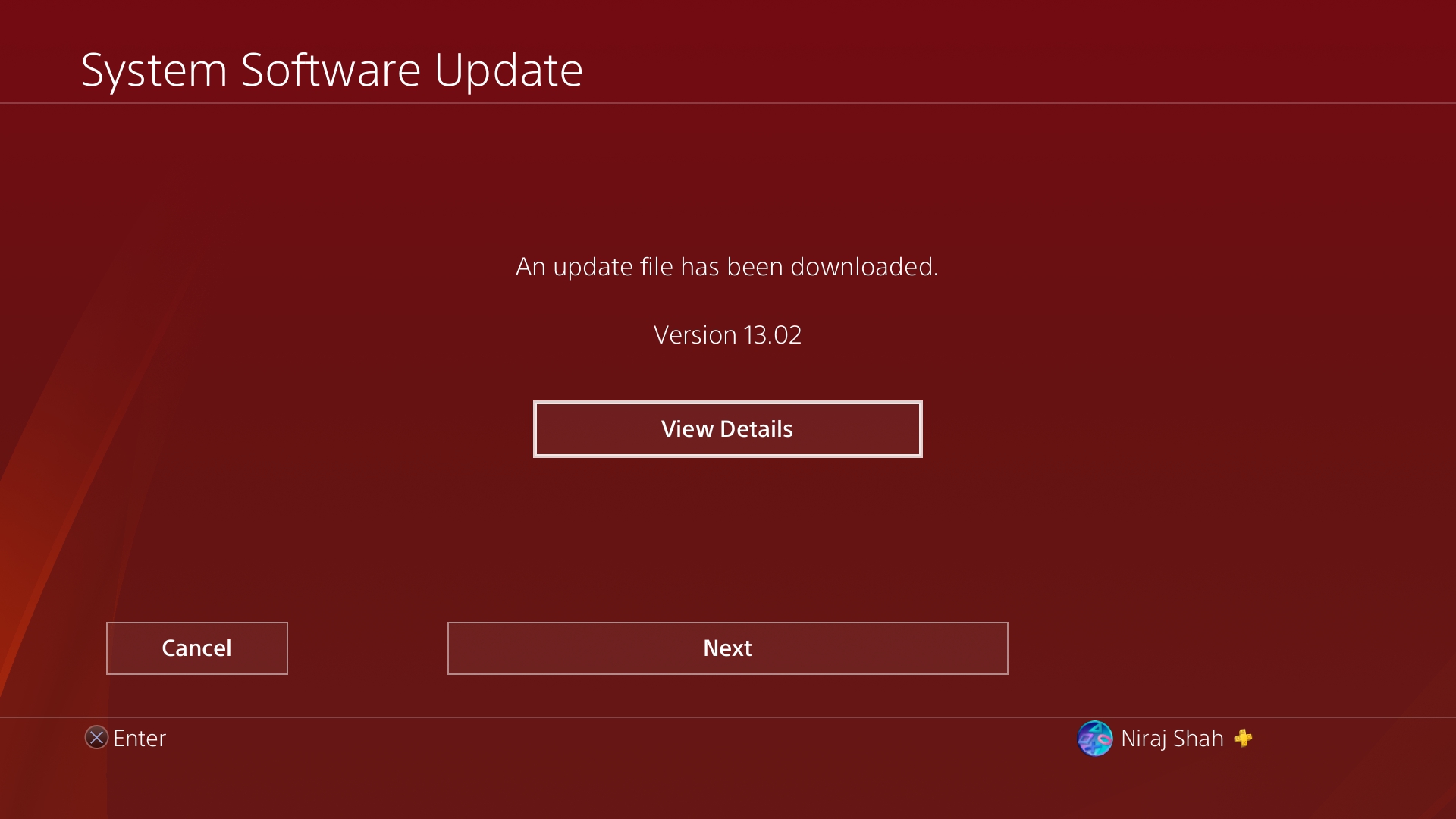 PS4 System Software Ver. 13.02