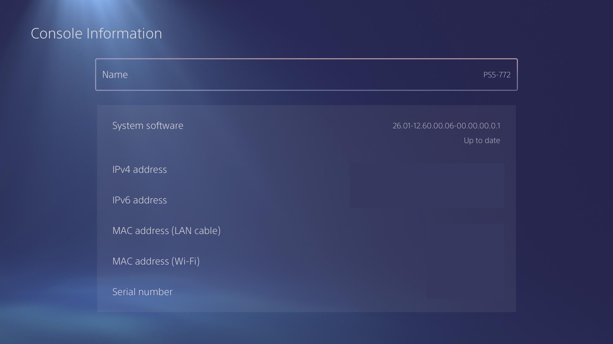 PS5 System Software v26.01-12.60.00